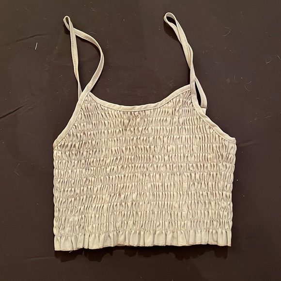 Cropped ruffled tank top - Picture 1 of 2